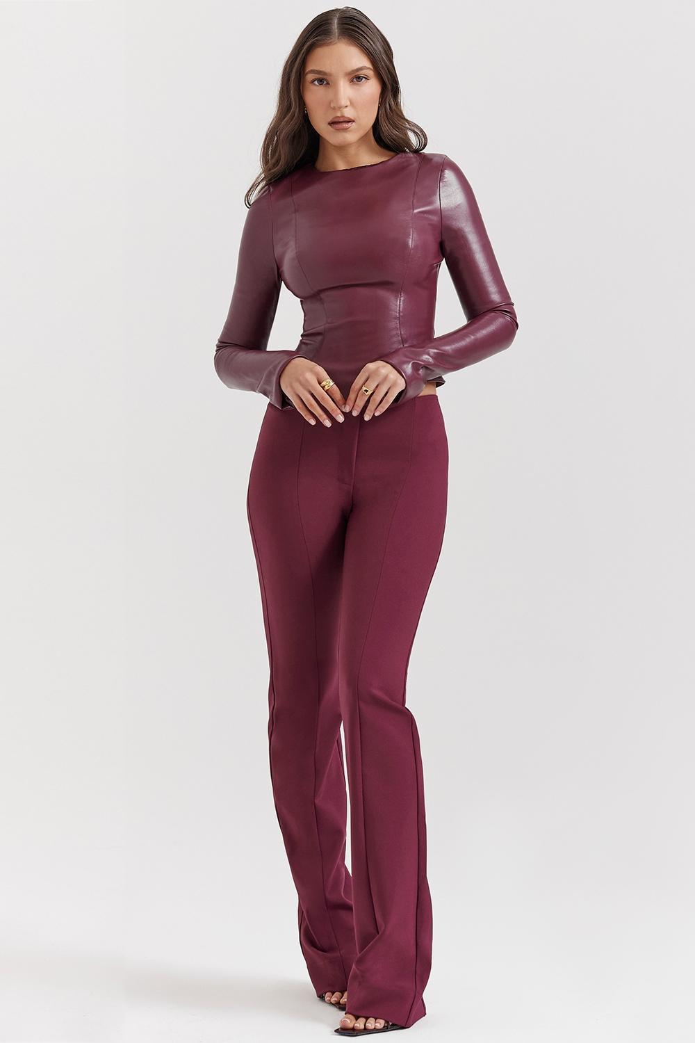 Lillie Wine Trousers Product Image