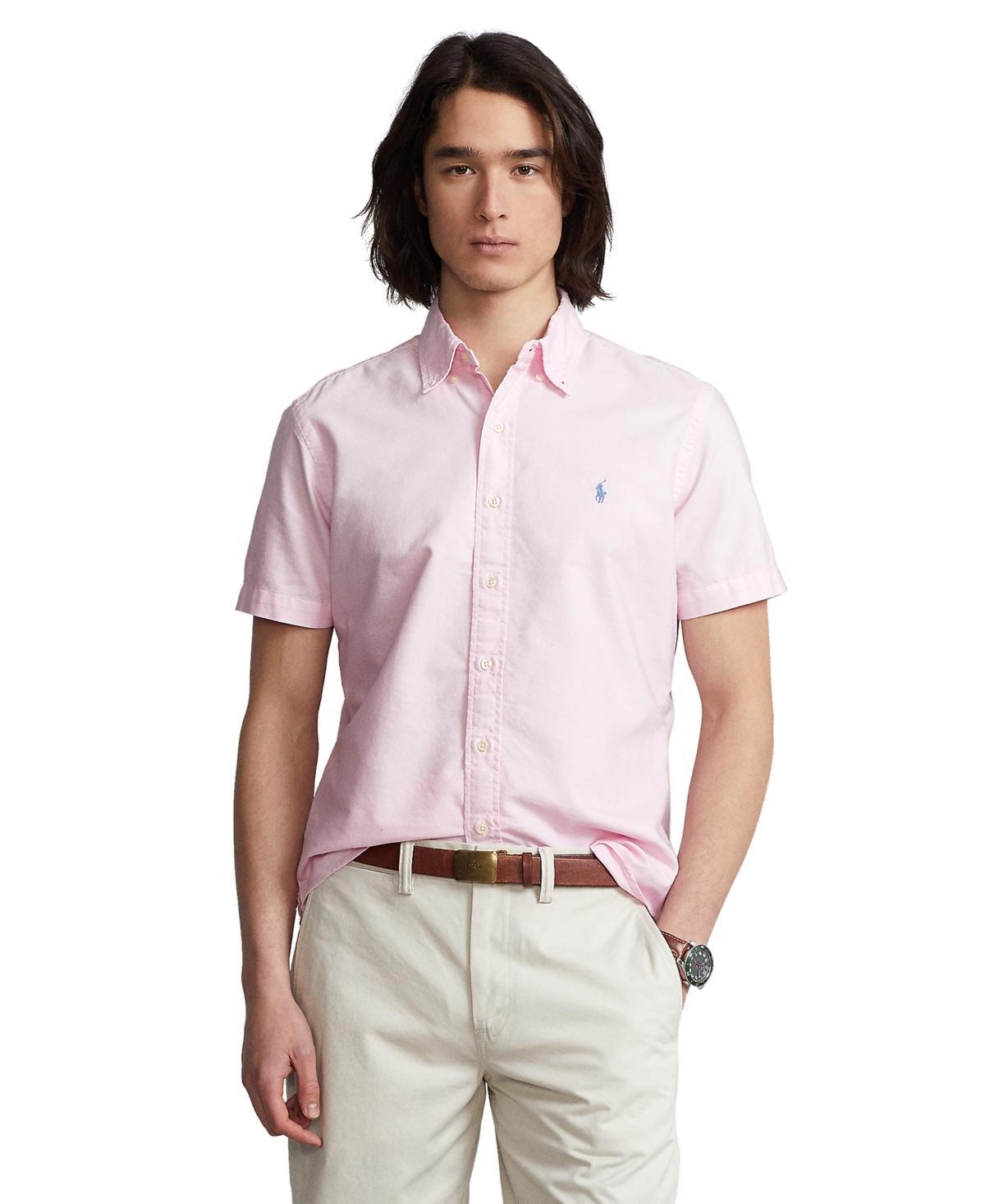 Polo Ralph Lauren Solid Garment-Dye Oxford Short Sleeve Woven Shirt Product Image