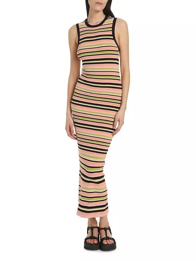 Striped Knit Maxi Dress Product Image