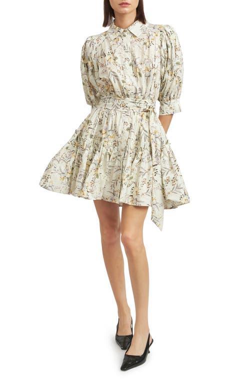 En Saison Floral Cotton Poplin Mini Shirtdress Product Image