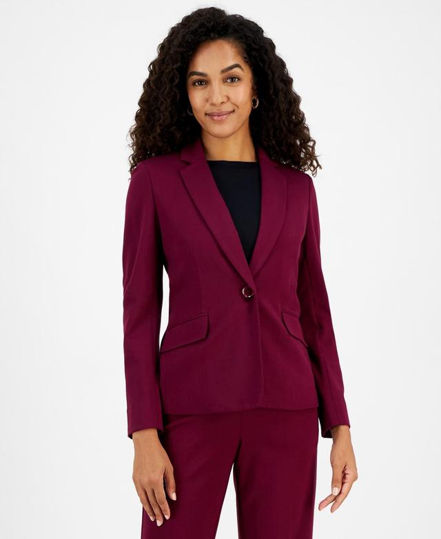 Kasper Womens Notch Lapel One Button Blazer Product Image