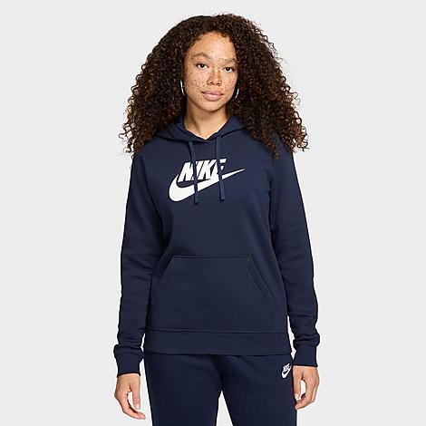 Nike Womens Sportswear Logo Club Fleece Pullover Hoodie Product Image