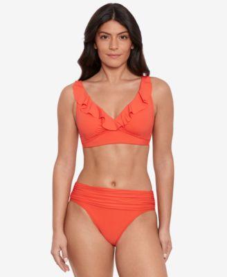 Lauren Ralph Lauren Beach Club Solids Ruffle Underwire Bikini Top Women's Swimwear Product Image