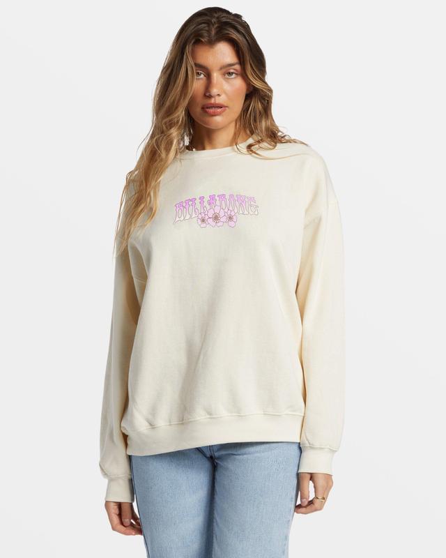 Ride In Oversized Crewneck Sweatshirt - White Cap 1 Female Product Image