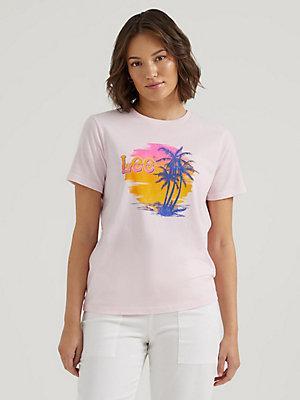 Women's Palm Tree Sunset Graphic Tee | Women's Tops | Lee® Product Image