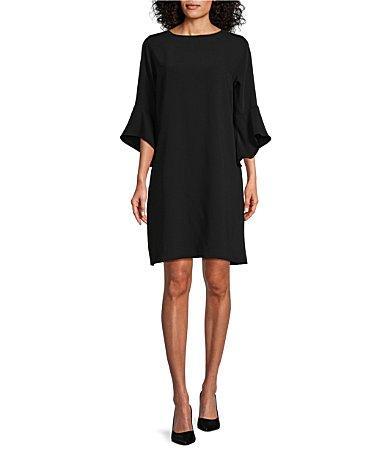 Womens Julia Crepe Bell-Sleeve Dress Product Image