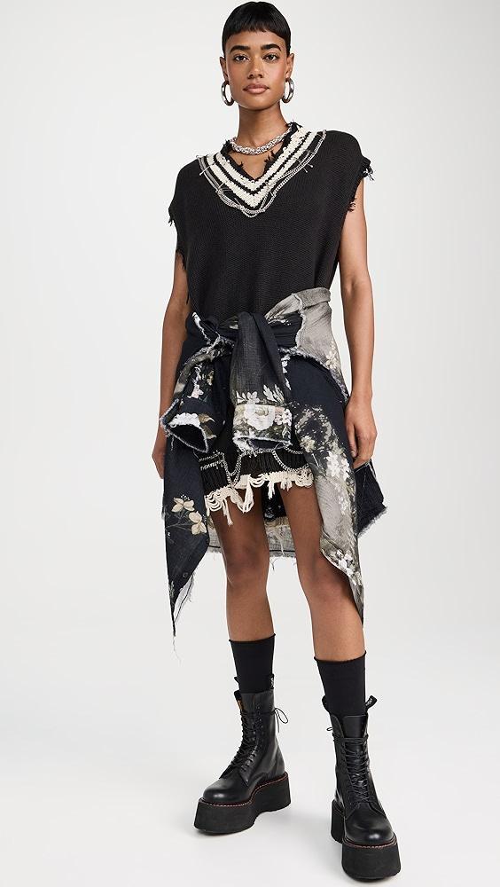 R13 Oversized Vest Dress with Chains | Shopbop Product Image