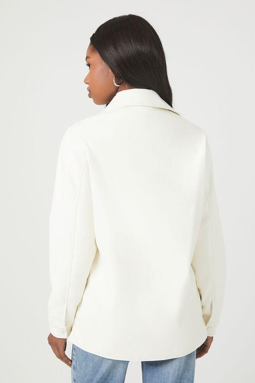 Faux Leather Snap-Button Shacket | Forever 21 Product Image