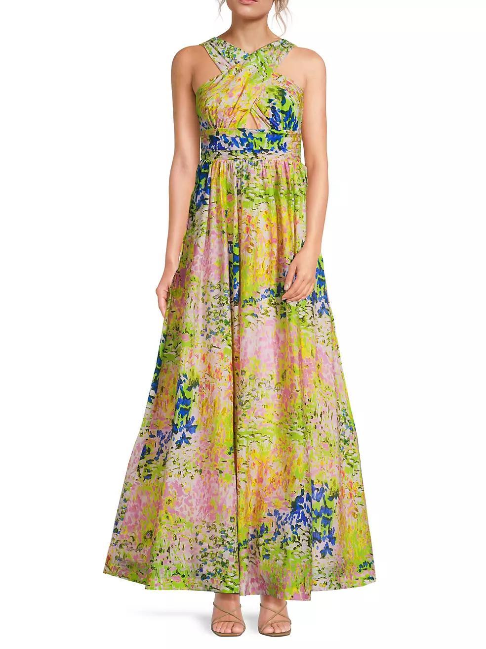 Floral Halterneck Maxi Dress Product Image