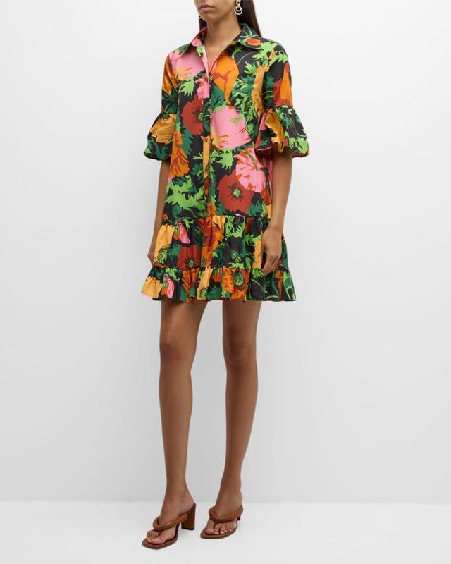 Choux Floral Print Shirtdress Product Image