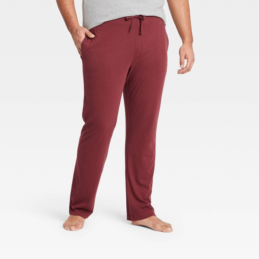 Mens Big & Tall Regular Fit Knit Pajama Pants - Goodfellow & Co Wine Red 5XLT Product Image