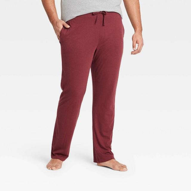 Mens Big & Tall 32 Regular Fit Knit Pajama Pants - Goodfellow & Co Royal Burgundy 5XLT, Royal Red Product Image