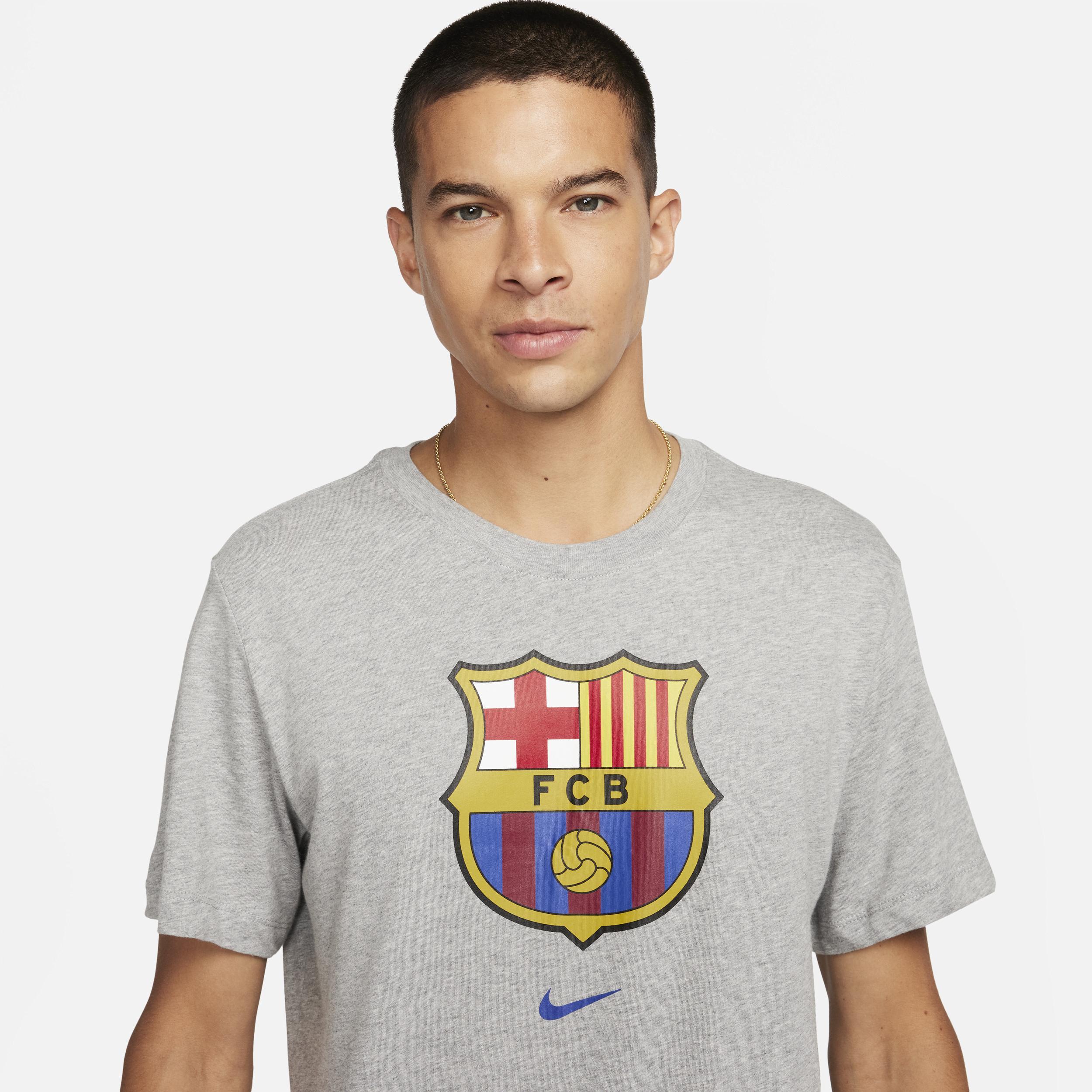 Mens Nike Heather Gray Barcelona Crest T-shirt Product Image