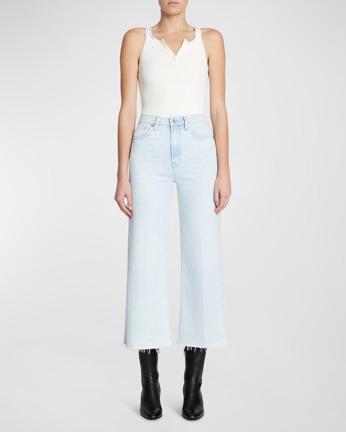 Wide-Leg Cropped Comfort Stretch Jeans product image