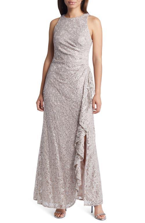 Alex Evenings Ruffle Sequin Lace Formal Gown Product Image