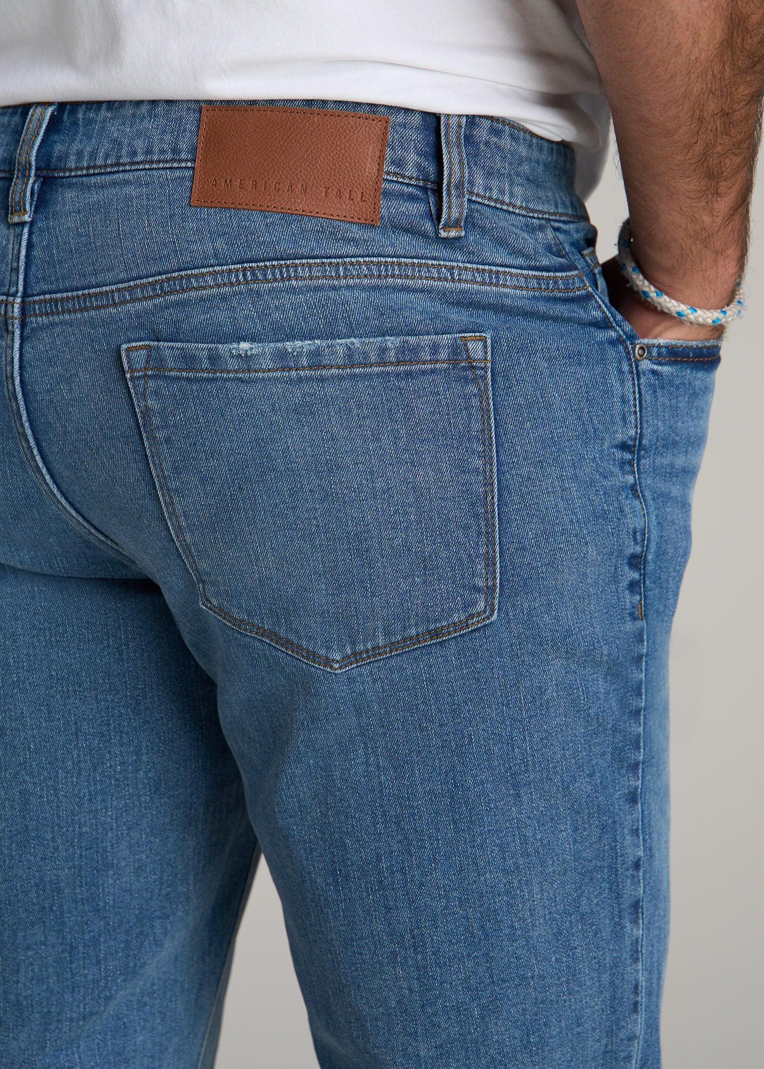 Carman TAPERED Jeans for Tall Men in Distressed Skyline Blue Male Product Image