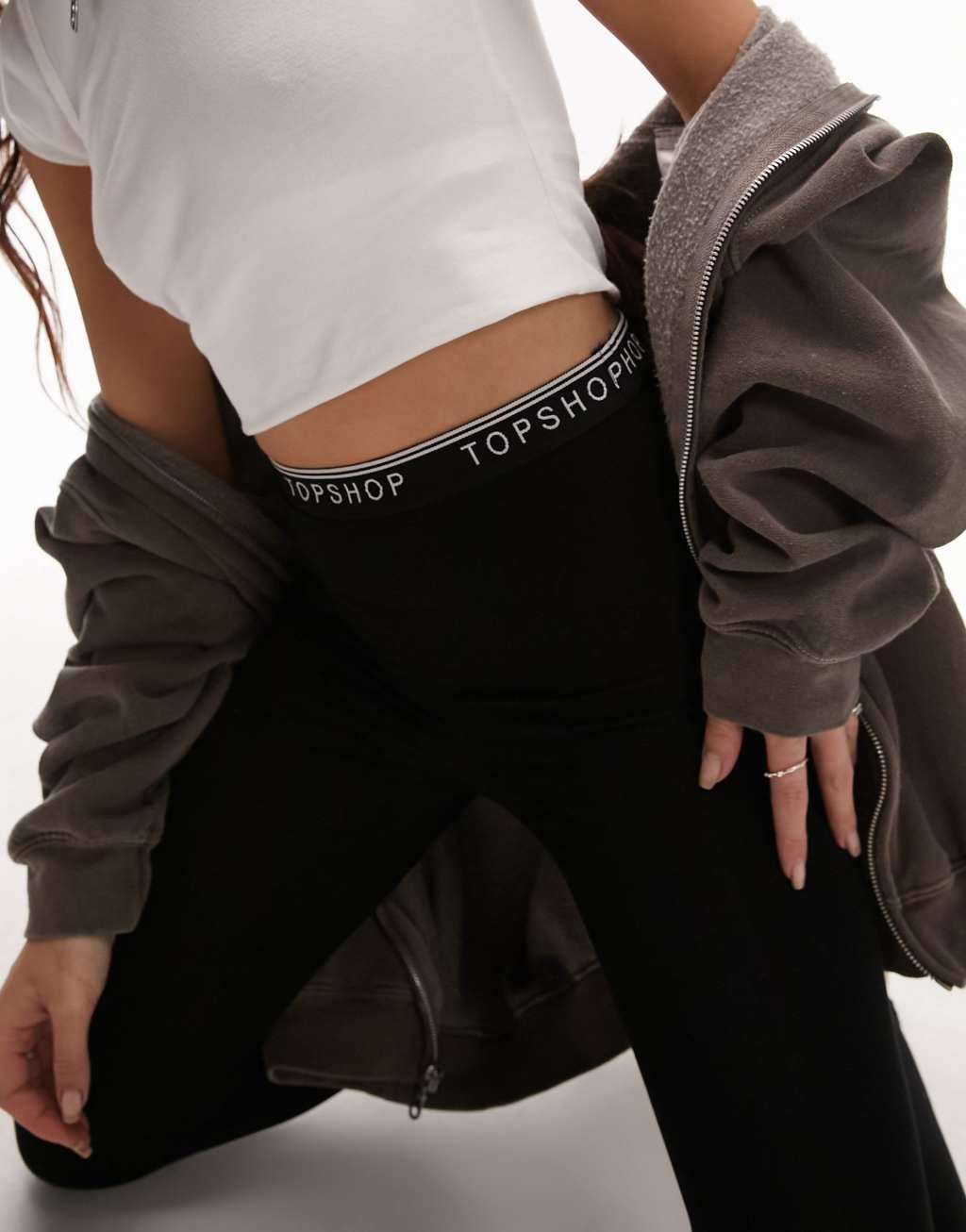 Topshop branded elasticized leggings Product Image