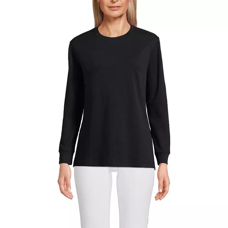 Womens Lands End Relaxed Long Sleeve Crewneck Top Product Image