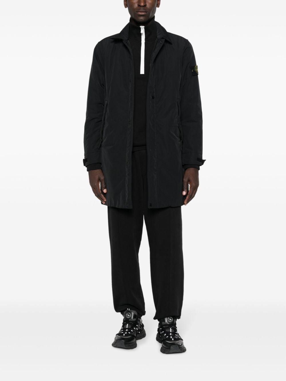 Compass-badge Coat In Black Product Image