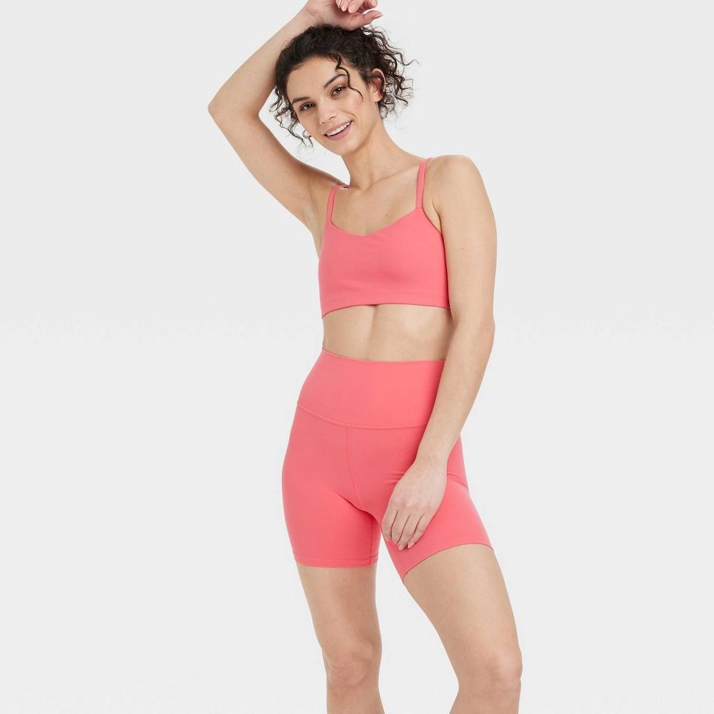 Womens Everyday Soft Light Support Strappy Sports Bra - All In Motion Coral XS Product Image