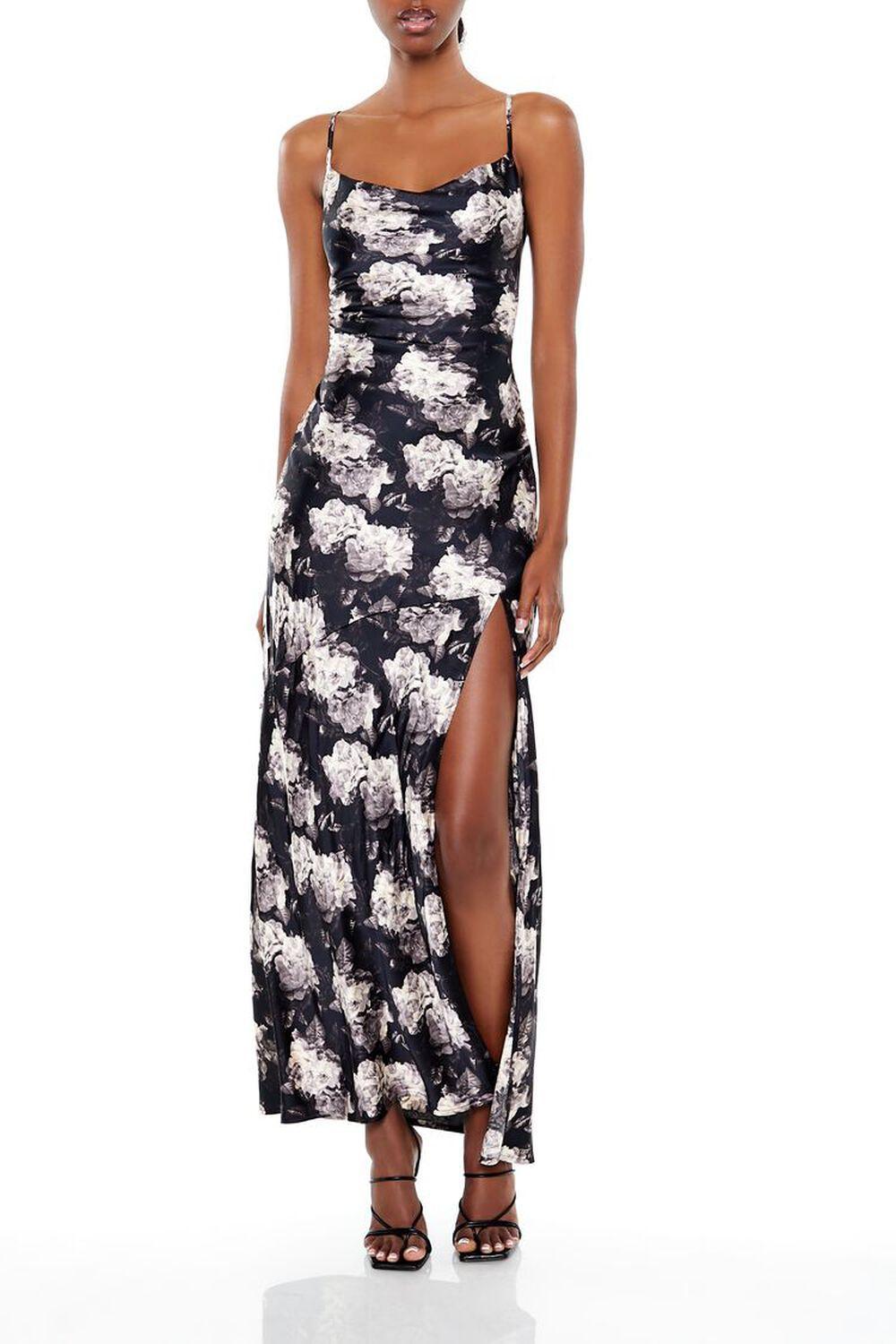 Floral Cutout Maxi Slip Dress | Forever 21 Product Image