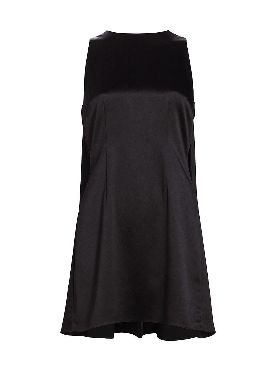 Womens Silk Cape Sleeveless Minidress Product Image