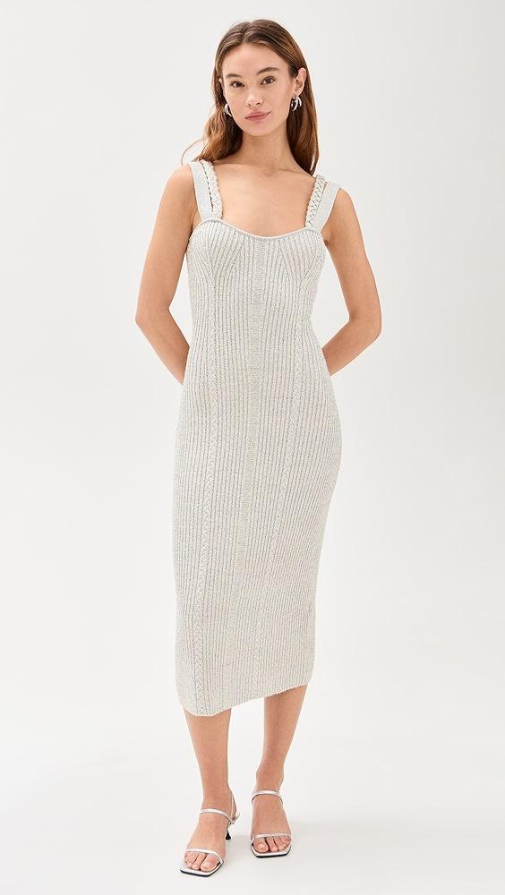 AMUR Indiyah Metallic Knit Midi Dress | Shopbop Product Image