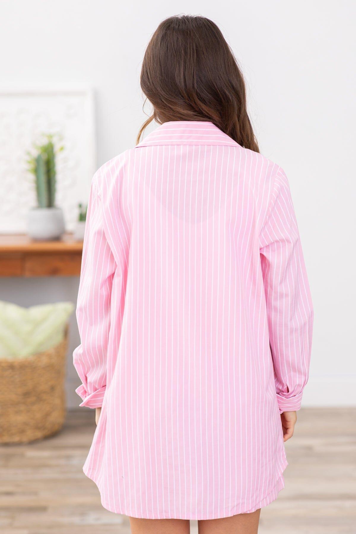 Blush Stripe Top and Short PJ Set Product Image