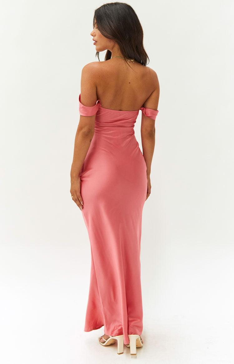 Ella Pink Off Shoulder Formal Dress Product Image