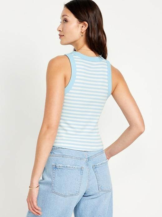 Crop Rib-Knit Tank Top Product Image