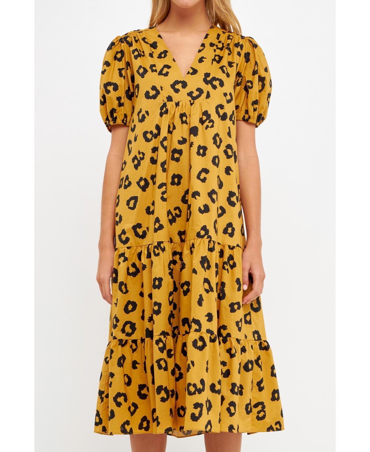 English Factory Womens Animal Print Midi Dress Product Image