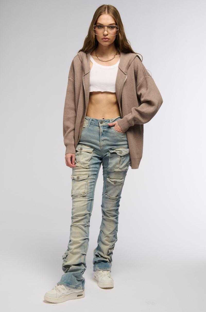 SEVILLE HIGH RISE STACKED JEANS Product Image