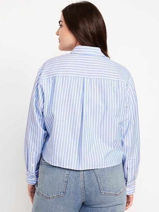 Button-Down Crop Shirt Product Image