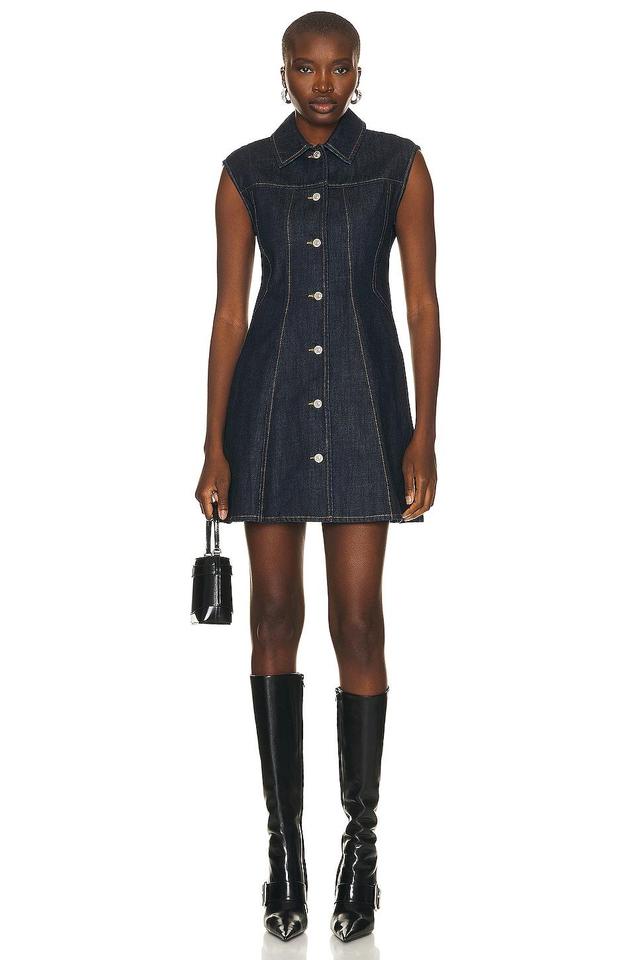 Givenchy Fitted Button Up Denim Dress Blue. (also in ). Product Image