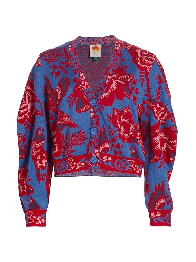 Womens Garden Jacquard Knit Cardigan Product Image