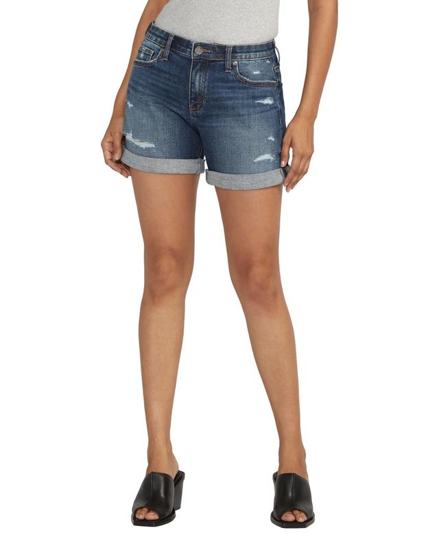 Jag Jeans Alex Mid Rise Boyfriend Denim Shorts Product Image