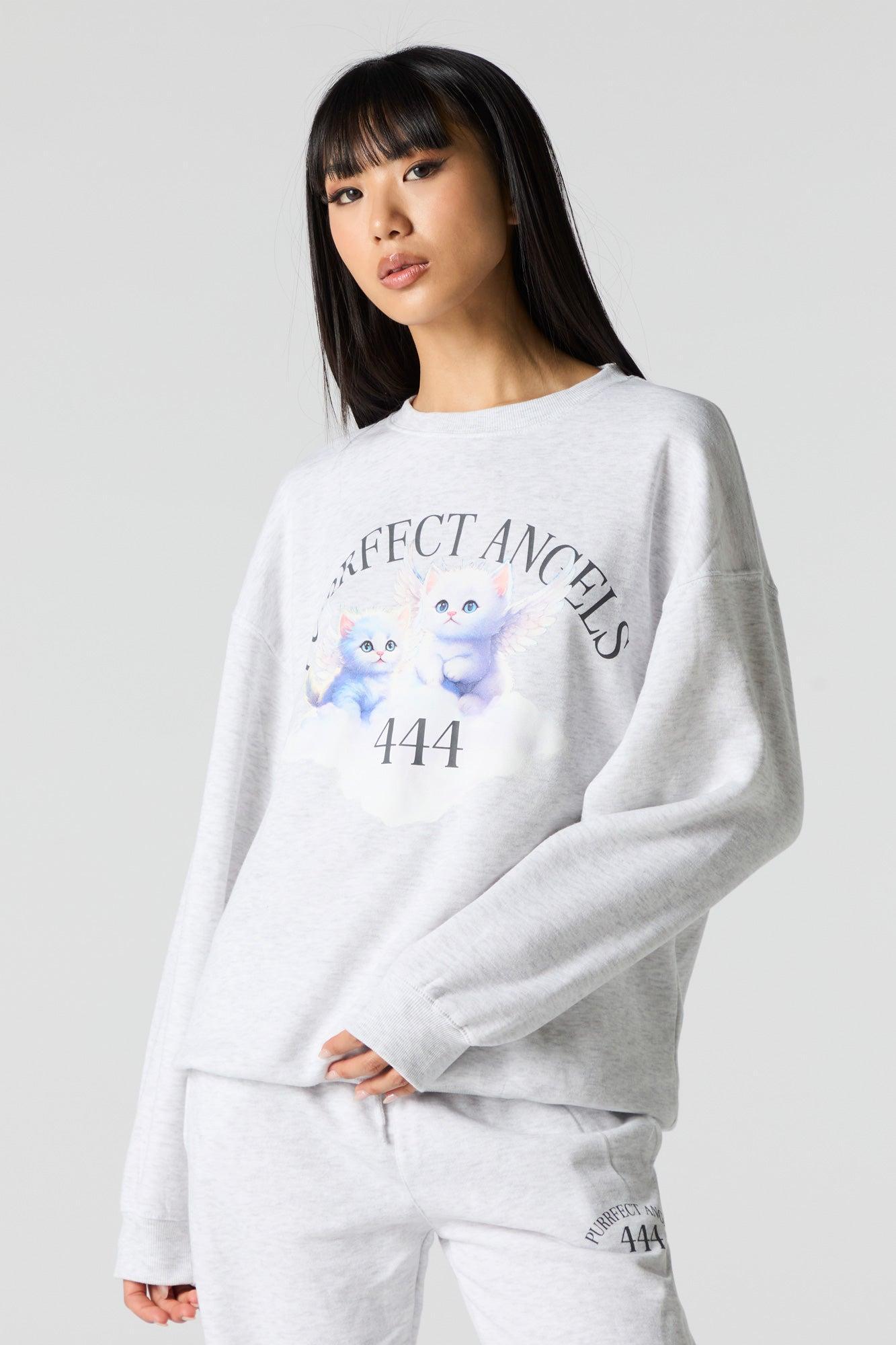 Cutesy Graphic Fleece Sweatshirt Female Product Image