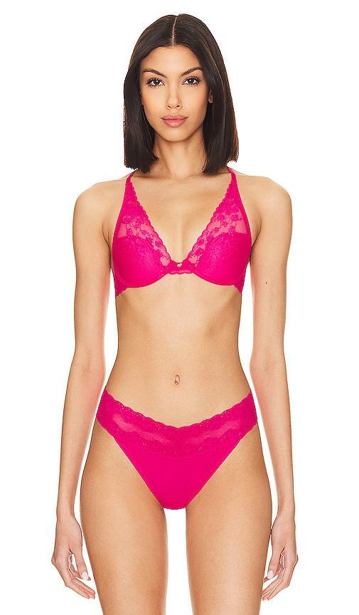 Natori Cherry Blossom Convertible Contour Underwire (Night Blue) Women's Bra Product Image