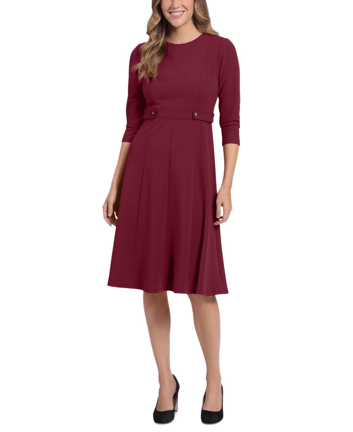 Womens London Times Side Tab Fit & Flare Dress Product Image