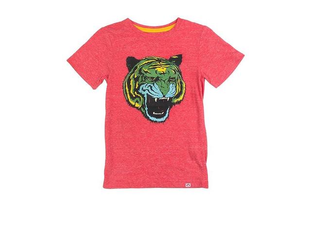 Appaman Kids Tiger Roar Graphic Short Sleeve Tee (Toddler/Little Kid/Big Kid) (True Red Heather) Men's T Shirt Product Image