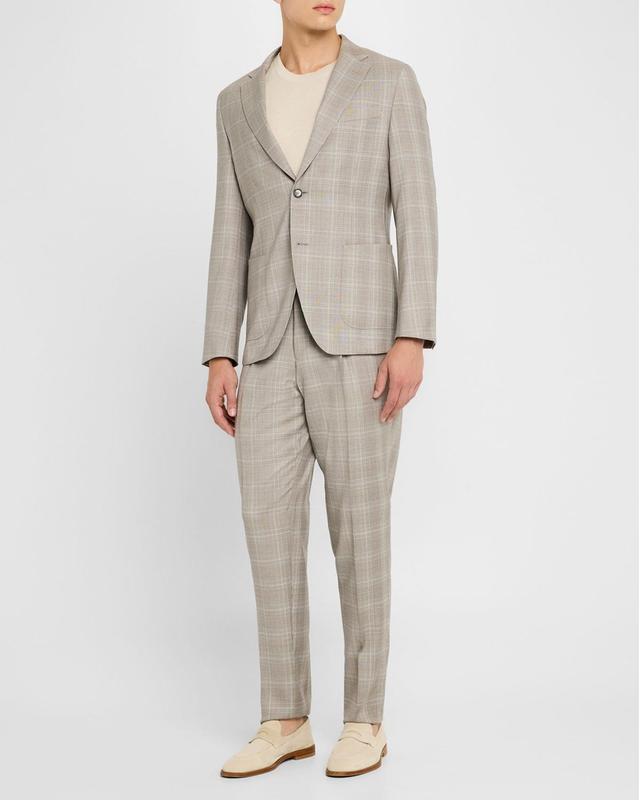 Mens Heston Glen Check Wool Suit Product Image