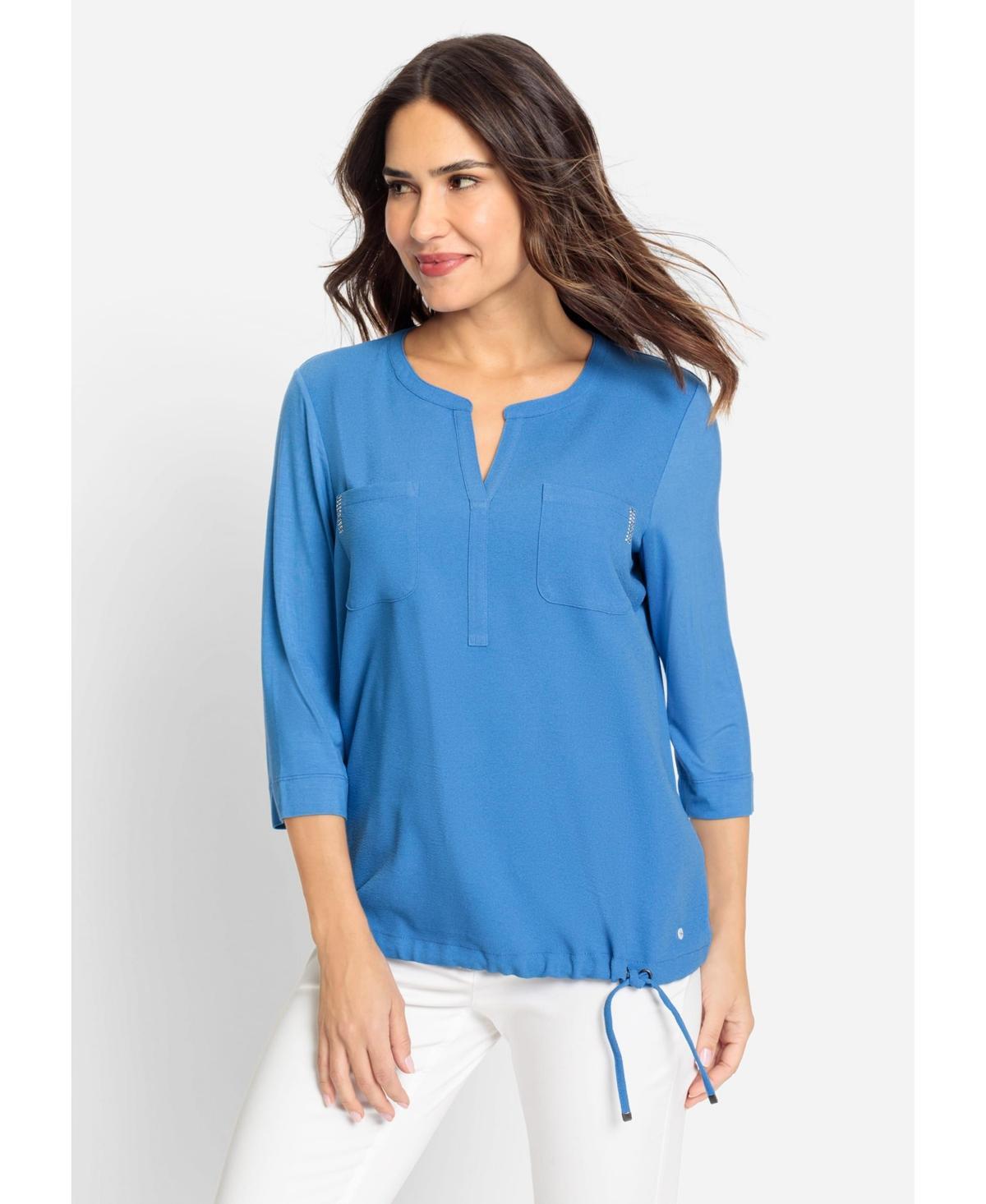 Olsen Womens Mixed Media Tunic Product Image