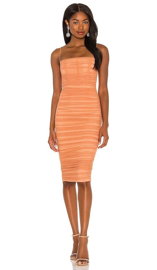 Nookie Mecca Midi Dress in Orange. Product Image