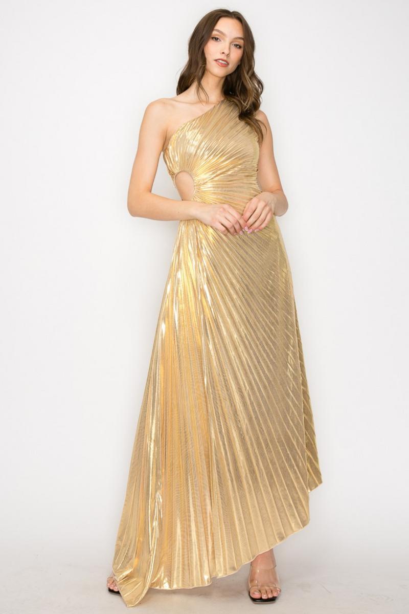 One Shoulder Accordion Gown Product Image