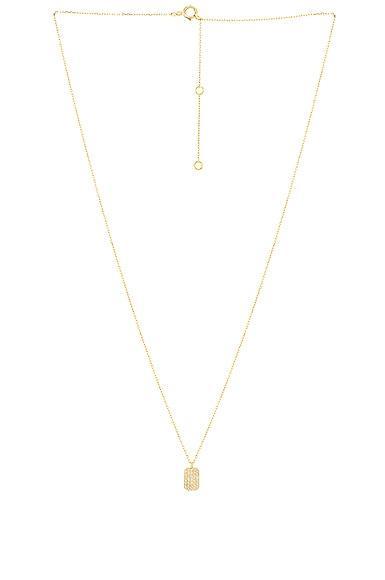 STONE AND STRAND Tagged Diamond Pendant Necklace in Gold & White - Metallic Gold. Size all. Product Image