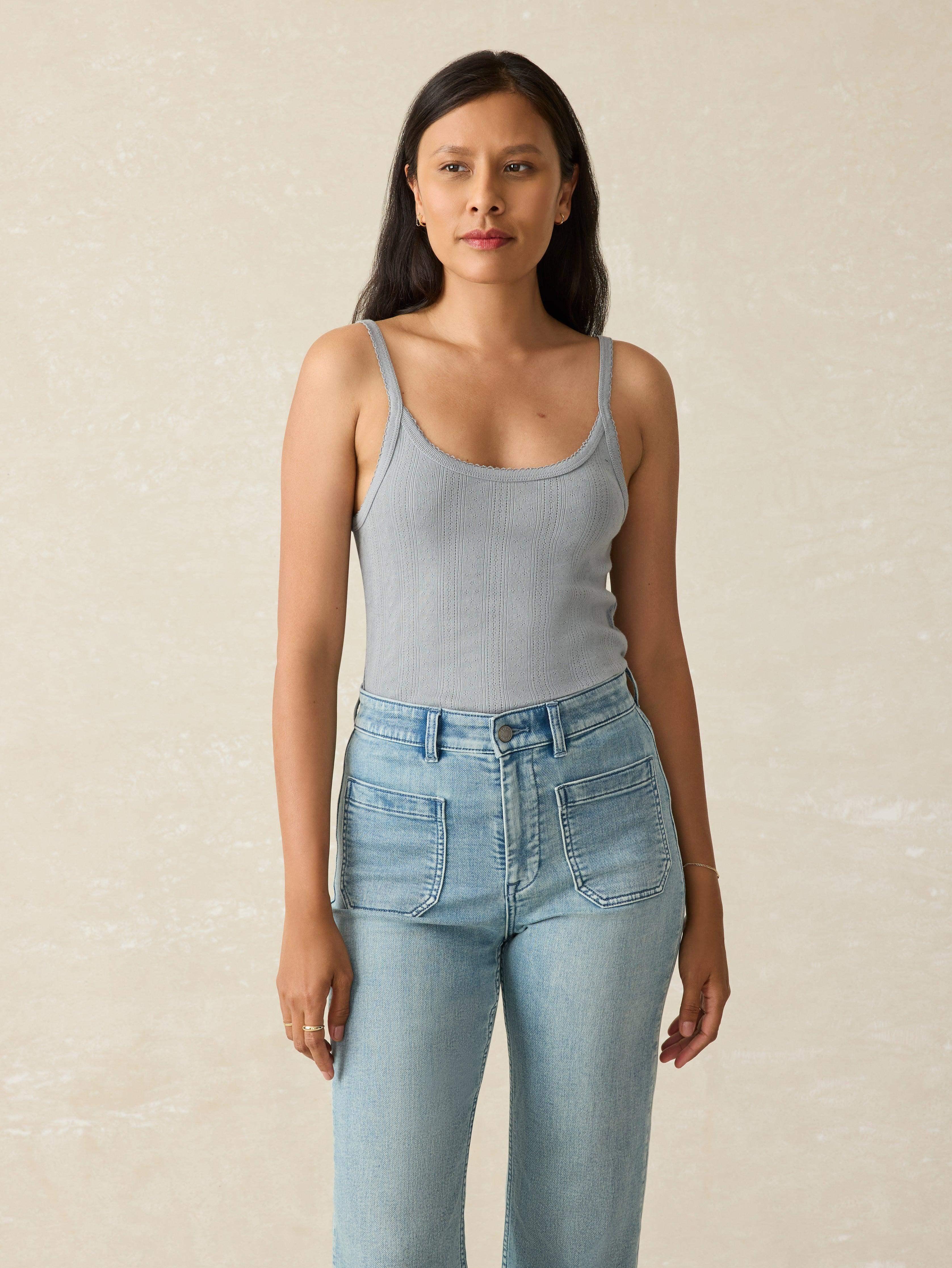 Pacific Pointelle Tank - Tradewinds Female Product Image