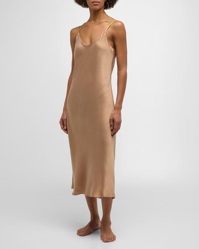 Womens Washable Bias Silk Slip Dress Product Image