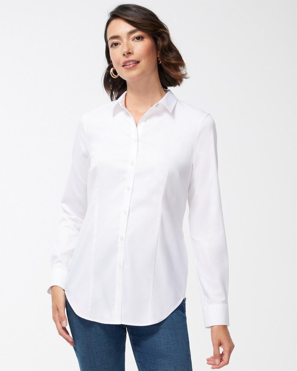 Women's No Iron Fitted Stretch Shirt product image