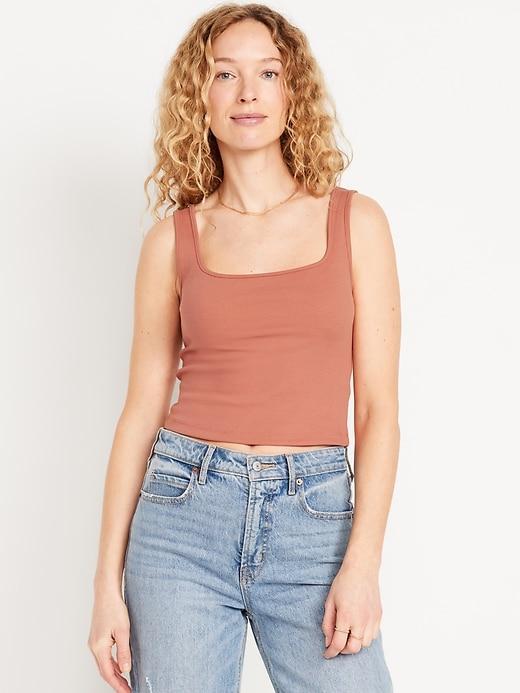 Ultra-Crop Rib-Knit Tank Top Product Image