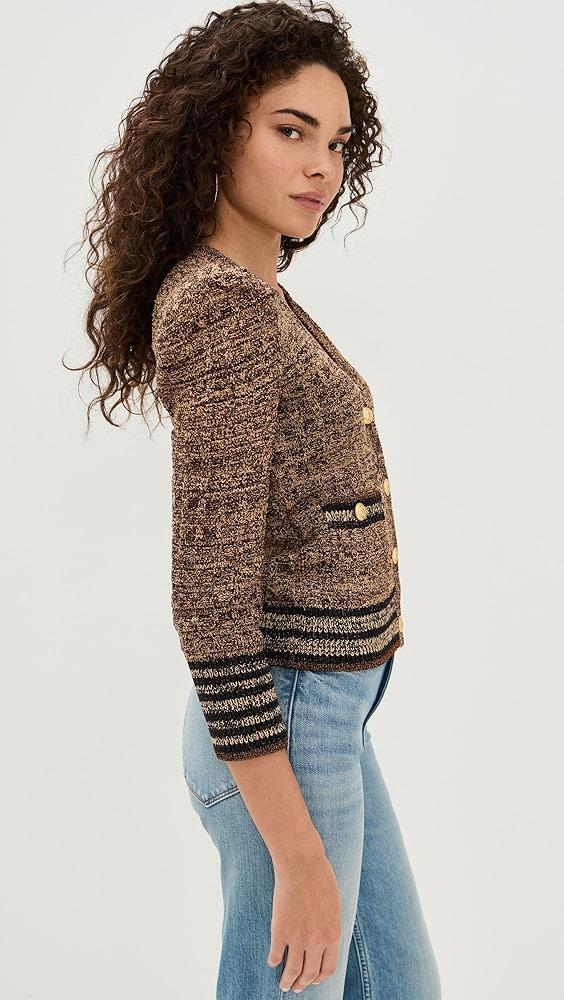 L'AGENCE Jenni Waffle Stitch Cardigan | Shopbop Product Image